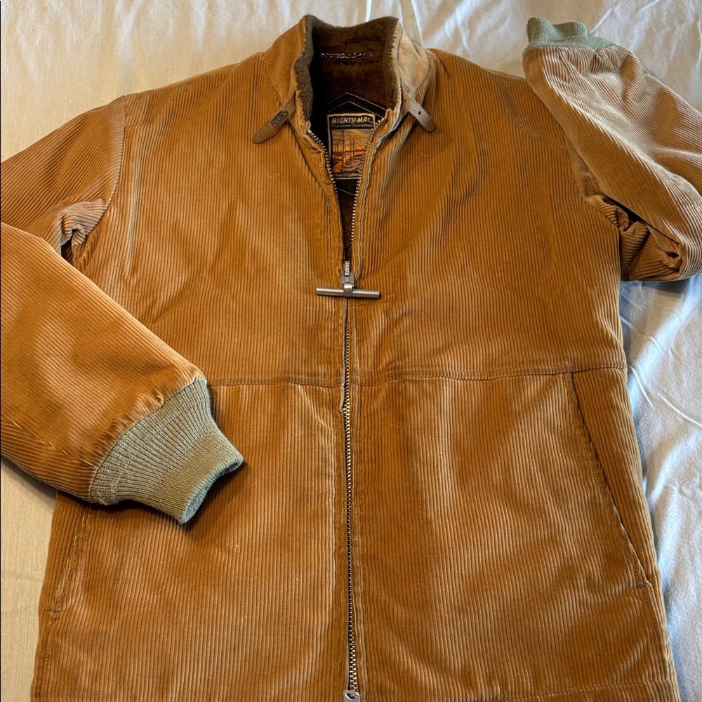 Vintage 50’s-60’s Corduroy Sherpa Lined Bomber Jacket in Rust , 42 (L-XL) $60